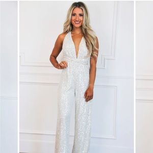 Sequin jumpsuit! Never worn. Size 1X!